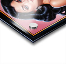 Glamorous Raven Haired Pin-up Girl In A Pink Satin Dress Illustration Mesmerizing AI Concept Art by Xzendor7 Acrylic print