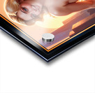 An Elegant Nude Pin-up Relaxing On A Rooftop Balcony At Sunset Stunning AI Concept Art by Xzendor7 Acrylic print