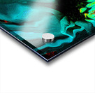 Abstract Daisy in Vibrant Blues and Greens Acrylic print