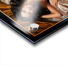 A Mesmerizing Raven-Haired Beauty Reclining In Satin And Golden Luxury AI Concept Art by Xzendor7 Acrylic print