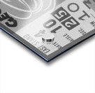 1957 Georgia Tech vs. Georgia Black and White Ticket Remix Acrylic print