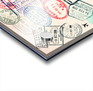 Vintage travel stamps Acrylic print