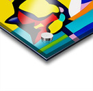 Colorful & Vibrant Retro Mid Century Modern Style Abstract Cat Painting Acrylic print