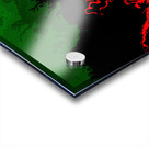 Larger Abstract Green and Red Melting Forest Acrylic print