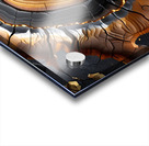 Golden Heartwood: A Mesmerizing Abstract Cross-Section of a Tree Trunk Acrylic print