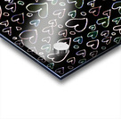 Abstract Hearts on a Black Background Acrylic print