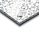 Abstract Monochrome Hearts Too Acrylic print