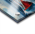 Red Boat in Turbulent Waters Acrylic print