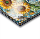 Stunning Mosaic Artwork of Sunflowers in a Decorative Blue Vase Acrylic print