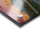 Golden Sunset Over Serene Mountains - Reflective Lake and Pine Trees - Nature Wall Art Acrylic print