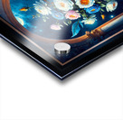 Glorious Floral Bouquet In A Majestic Blue Vase Under A Moonlit Sky Captivating AI Concept Art by Xzendor7 Acrylic print