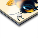 Vibrant Bumblebee and Floral Art Poster – Nature-Inspired Wall Decor Acrylic print