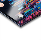 Dynamic Nighttime City View - Neon Urban Art Acrylic print