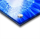 Abstract Deeper Blue Sunflower Acrylic print