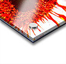 Abstract Vibrant Red Sunflower Acrylic print