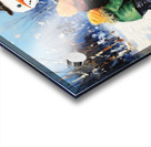 Youngsters Building a Snowman Acrylic print