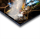 Night shot of blurred car lights on a main street in Tübingen Acrylic print