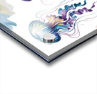 Vibrant Watercolor Jellyfish on White Background – Ocean-Inspired Digital Art Print Acrylic print