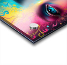 Chromatic Reverie: Surreal Woman Portrait in Vibrant Color Splashes Acrylic print