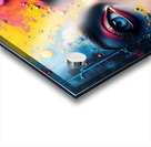 Chromatic Reverie: Surreal Woman Portrait in Vibrant Color Splashes Acrylic print