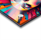 Neon Pulse: Explosive Portrait of Feminine Power & Color Acrylic print