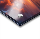 Radiant Ocean Sunset – Serene Waves and Fiery Sky Acrylic print