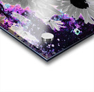 Abstract Monochrome Daises on a Coloured Background Acrylic print