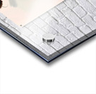 Elegant Woman in White Dress: Fashion Photoshoot with Bridal Vibes Acrylic print