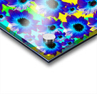 Abstract Vibrant Turquoise Sunflowers Acrylic print