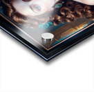 Mesmerizing Portrait Of Matera Veridia In Teal Silk And Gold Embroidery Captivating AI Concept Art by Xzendor7 Acrylic print