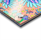 Abstract Colourful Flowers and Dragonflies Acrylic print