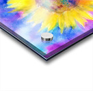 Rainbow sunflower watercolor painting Acrylic print