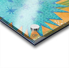 Little blue heart mixed media abstract artwork Acrylic print