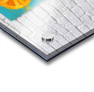 orange twist abstract acrylic painting Acrylic print