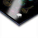 Abstract Neon Spiral Flowers Acrylic print