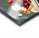 Image of a cherry pie with vanilla ice cream with a vintage background  Impressionism style Acrylic print