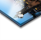 Long exposure night shot of the famous St. Pauli Landungsbrücken in Hamburg at the Elbe River Impression Acrylique