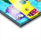 Abstract Colourful Doodle Houses Acrylic print