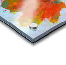 Single maple leaf in fall acrylic painting Acrylic print