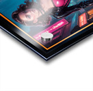 Nymia In Pink Latex In A Rain Soaked Neon City Mesmerizing AI Concept Art by Xzendor7 Acrylic print