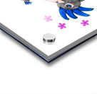 Abstract Blue Doodle Bird Acrylic print