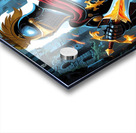 Epic Knight with Flaming Sword – Medieval Fantasy Warrior Art Acrylic print