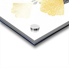 Hamsa Micro-Blessing with a Genko Leaf Monoprint Acrylic print