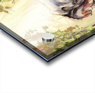 a digital painting of a solitary red lea P3Wi0kVV Acrylic print