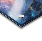 Fantasy Waterfall Landscape – Surreal Cosmic Sky and Enchanted Nature Scenery Acrylic print