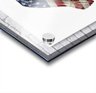 Stars and Stripes in Motion – Female U.S. Flag Muscular Anatomy Runner Acrylic print