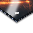 Burning Meteor Over the City – Dramatic Night Sky Art Acrylic print