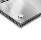 Splashing Waves Beside Gulf Shores Pier Grayscale Acrylic print