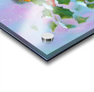 Robin with holly and winterberries acrylic painting Acrylic print