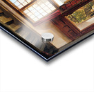 Reading old woman at window Acrylic print